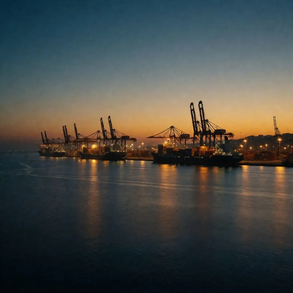 İstanbul limnı blue hour panoraması